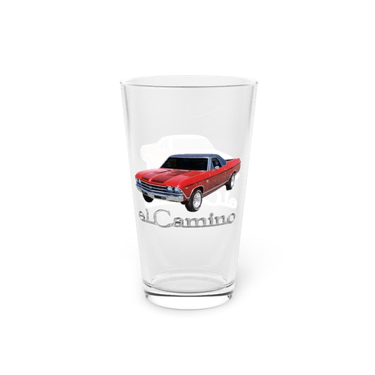 Red 1969 CHEVELLE El Camino SS 396 Pint Glass, 16oz