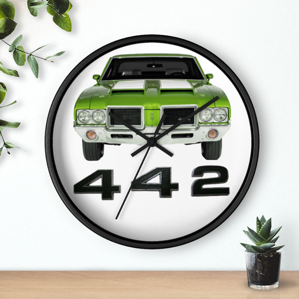 Green 1971 Oldsmobile 442 Wall clock Gift Decor Classic Muscle