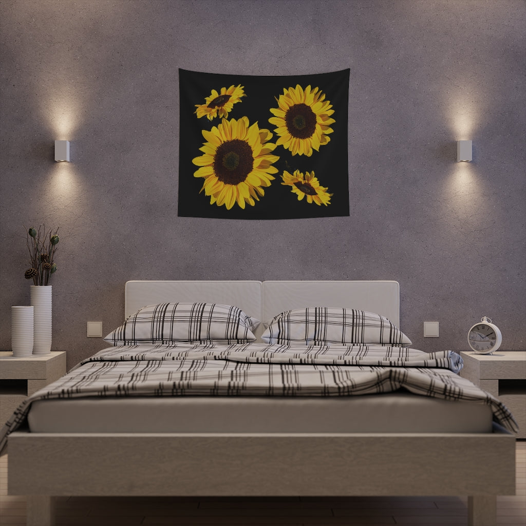 Printed Wall Tapestry Sunflowers