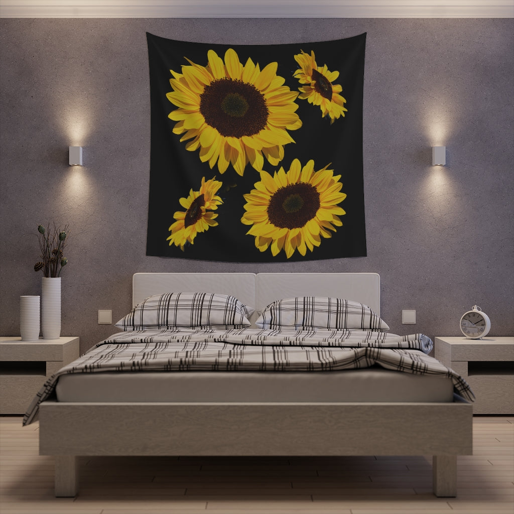 Printed Wall Tapestry Sunflowers