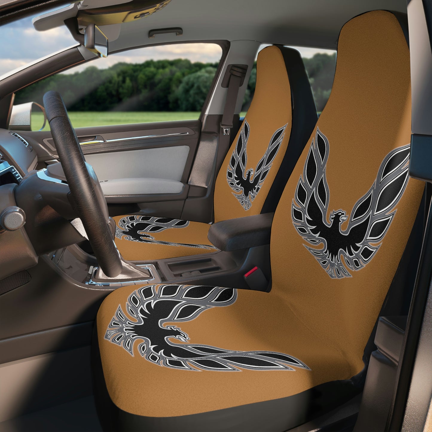 Tan Beige Firebird Trans Am Classic Muscle Car Guy Gift,lover,Camaro,hot rod SEAT Covers