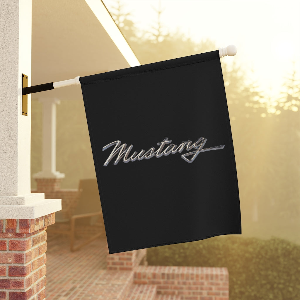 Ford Mustang Garden & House Banner beige black