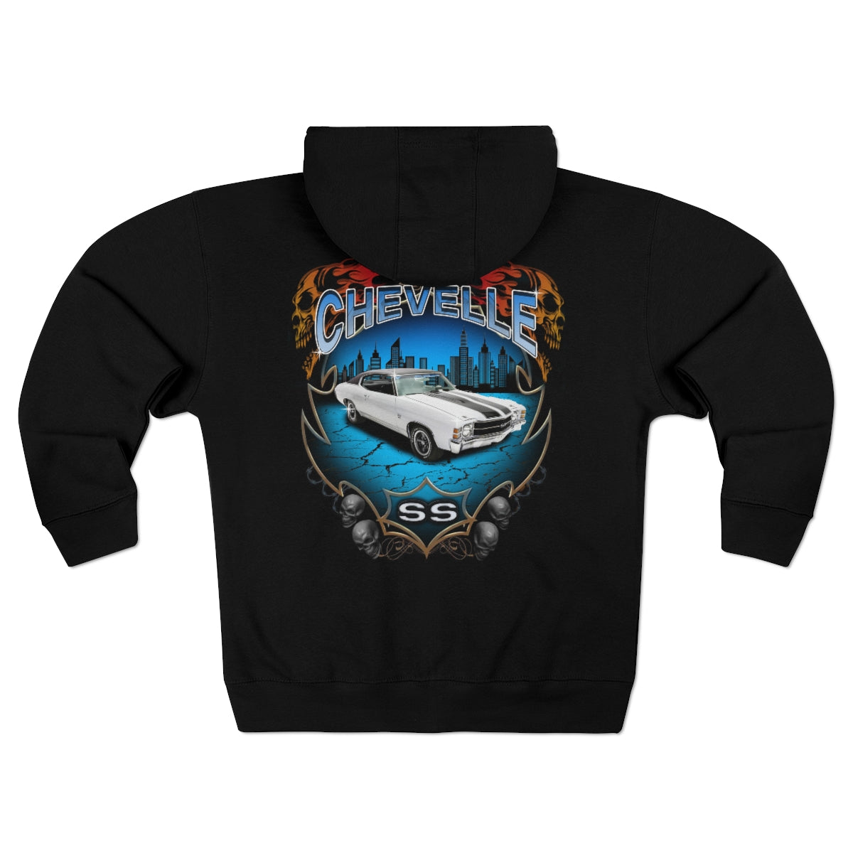 1971 Chevelle Car Guy Gift Unisex Premium Full Zip Hoodie