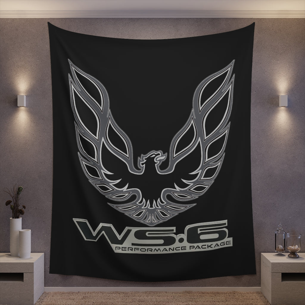 Printed Wall Tapestry WS6 Firebird Trans Am Car Guy Gift,nova,corvette,charger,classic,hot Rod black