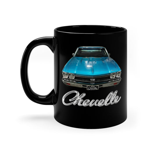 1968 Chevelle Tripolli Turquoise SS 396 Mug Classic Muscle Car Guy Gift,lover,Camaro,GTO,firebird,nova,corvette,hot rod,Chevrolet,chevy
