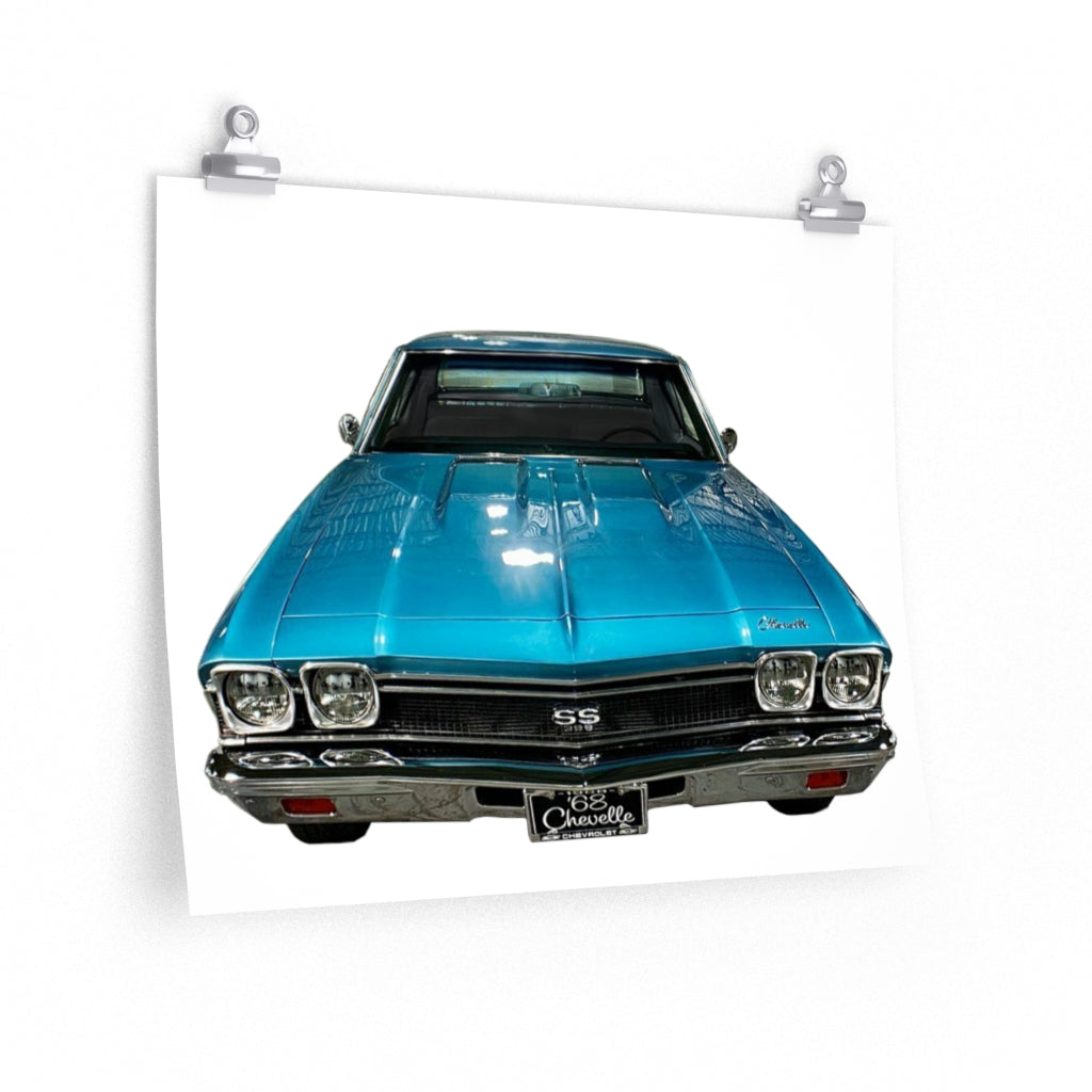 1968 Chevelle horizontal posters Classic Muscle Car Guy Gift,lover,Camaro,GTO,firebird,nova,corvette,hot rod,Chevrolet,chevy