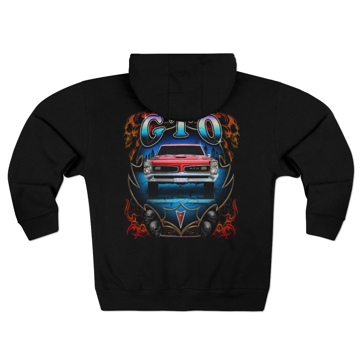 1966 Pontiac GTO Car Guy Gift Unisex Premium Full Zip Hoodie