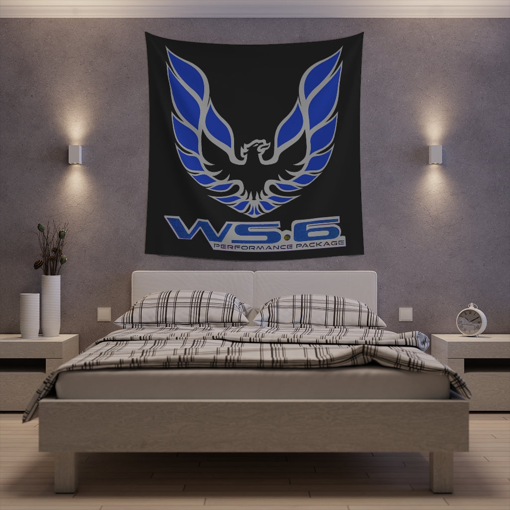 Printed Wall Tapestry WS6 Firebird Trans Am Car Guy Gift,nova,corvette,charger,classic,hot Rod blue