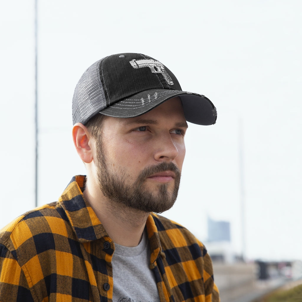 Embroidery Glock Gun Trucker Hat