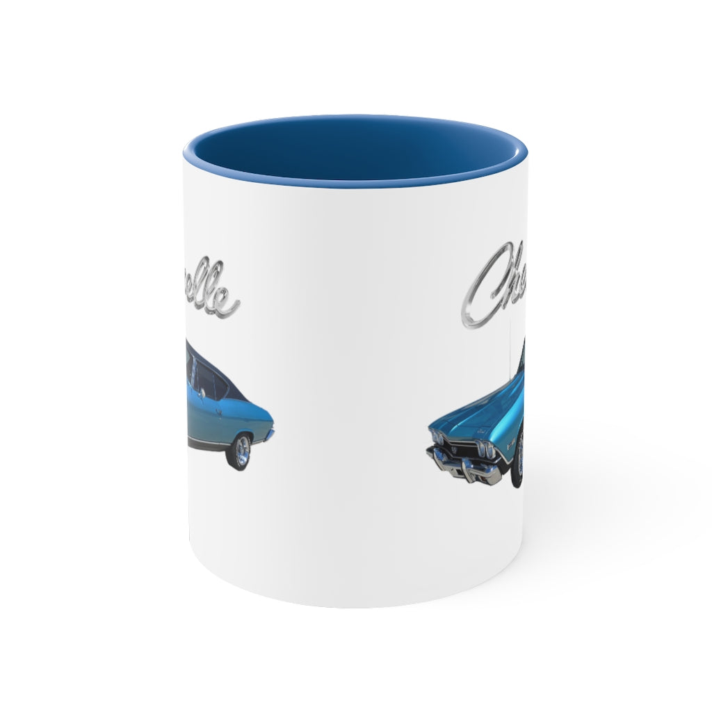 1968 Chevelle Tripolli Turquoise SS 396 Mug Classic Muscle Car Guy Gift,lover,Camaro,GTO,firebird,nova,corvette,hot rod,Chevrolet,chevy