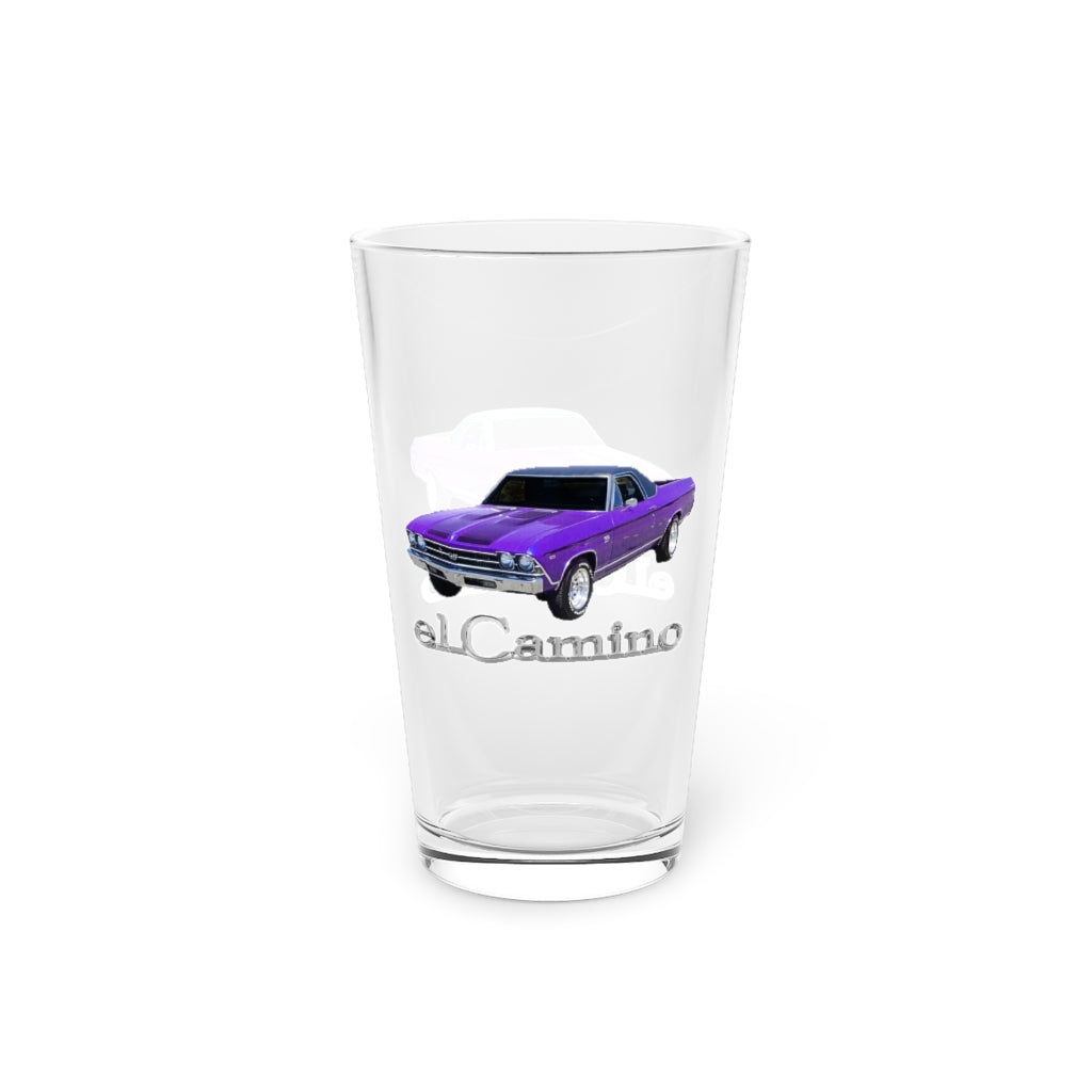 Purple 1969 CHEVELLE El Camino SS 396 Pint Glass, 16oz