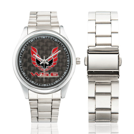 Red WS6 Men's Stainless Steel Watch (Model 104)