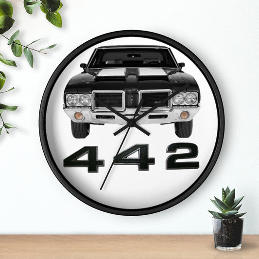 Black 1971 Oldsmobile 442 Wall clock Gift Decor Classic Muscle