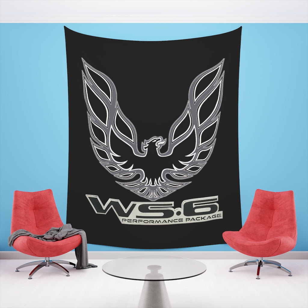 Printed Wall Tapestry WS6 Firebird Trans Am Car Guy Gift,nova,corvette,charger,classic,hot Rod black