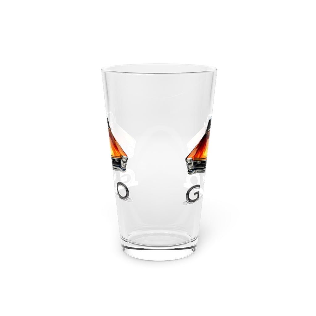 Flames 1966 Pontiac GTO Classic Muscle Car Guy Gift Pint Glass, 16oz