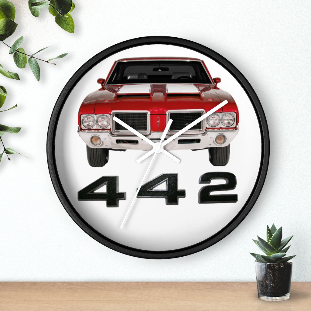 Red 1971 Oldsmobile 442 Wall clock Gift Decor Classic Muscle