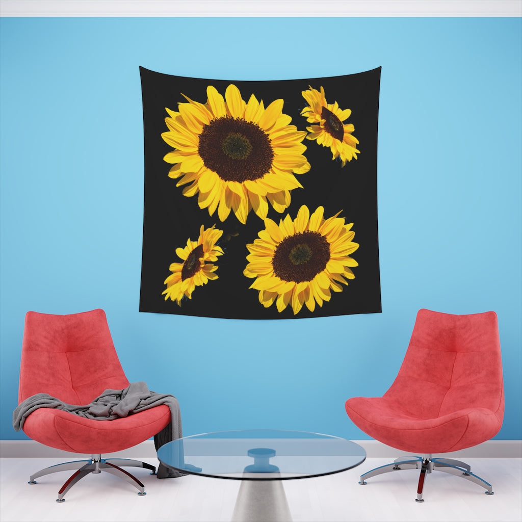 Printed Wall Tapestry Sunflowers