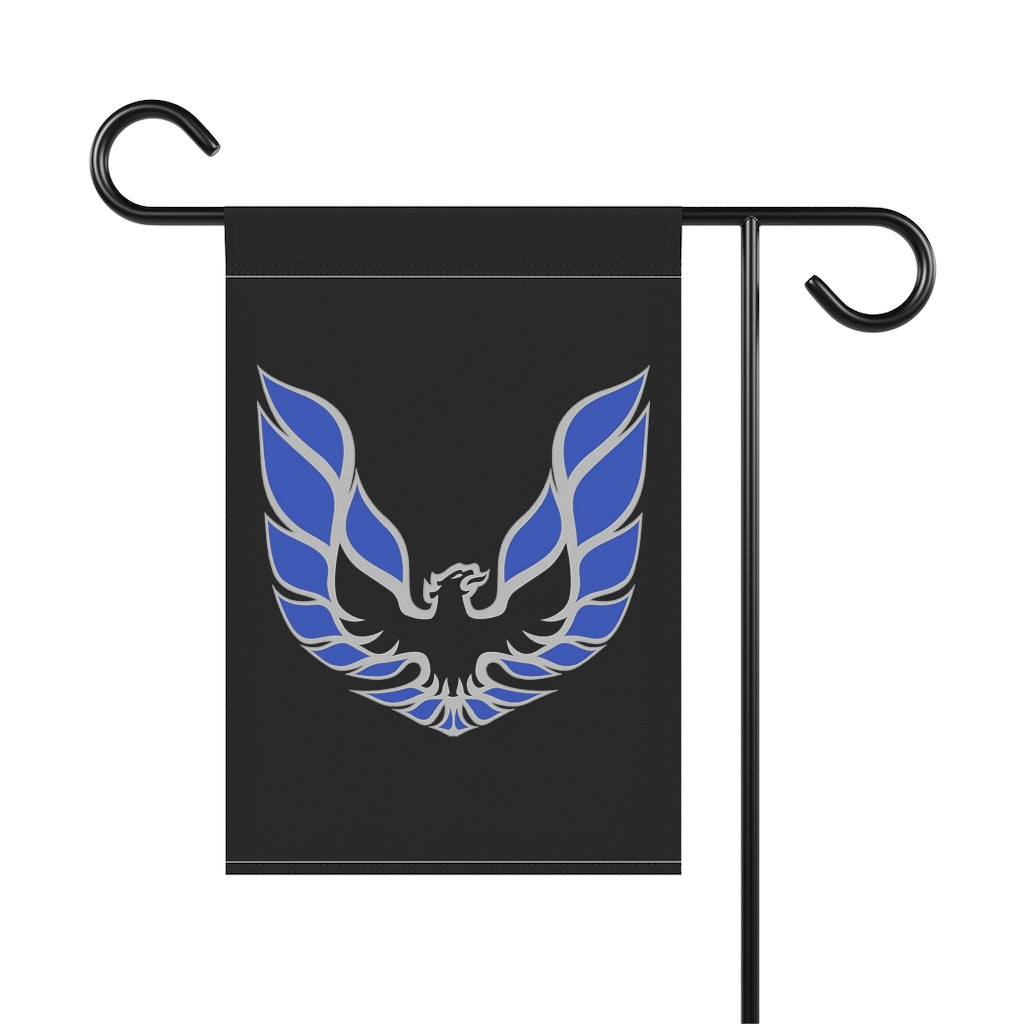 Blue Pontiac Firebird Trans Am Formula Smokey Garden & House Banner