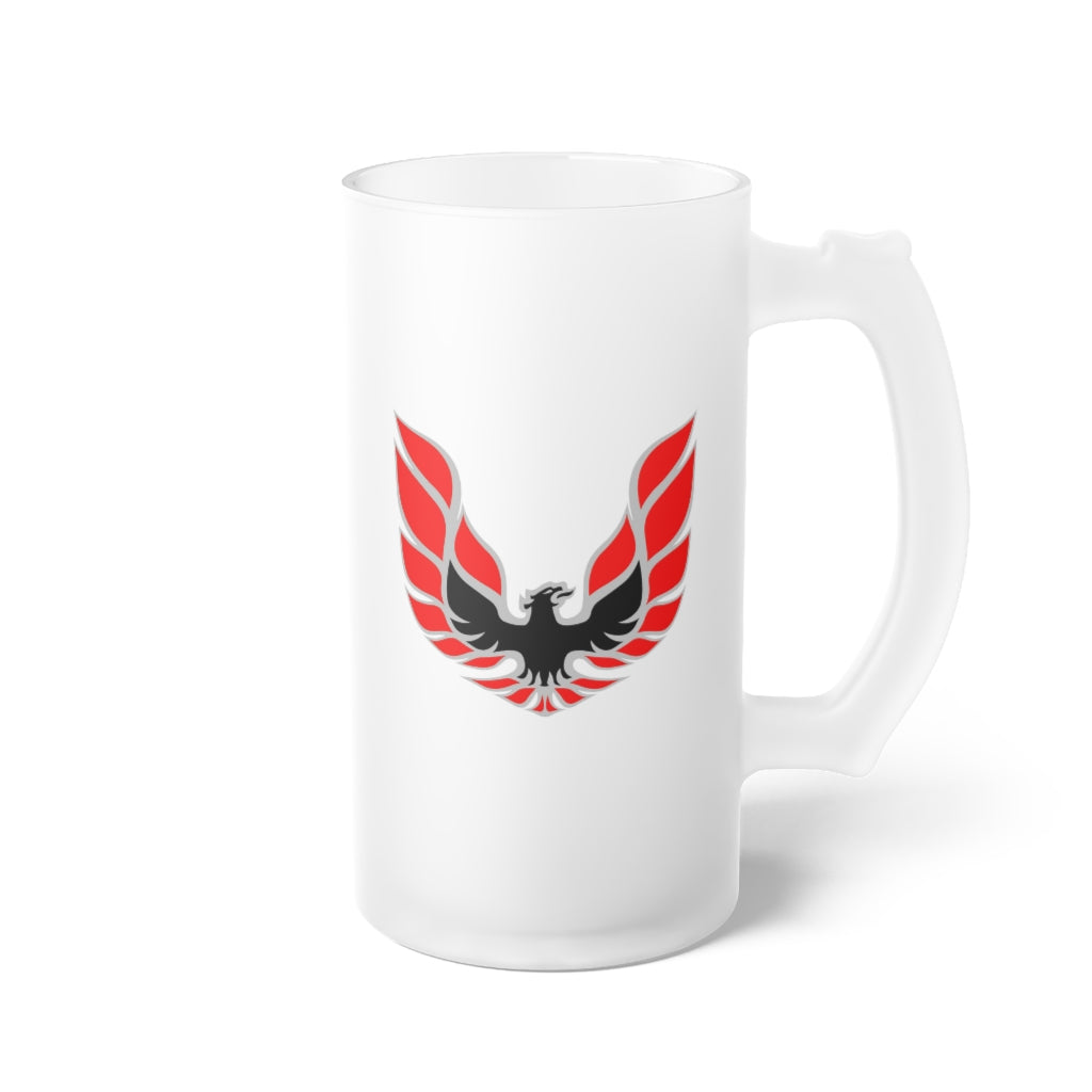 Pontiac Firebird Trans Am Formula Smokey Frosted Glass Beer Mug