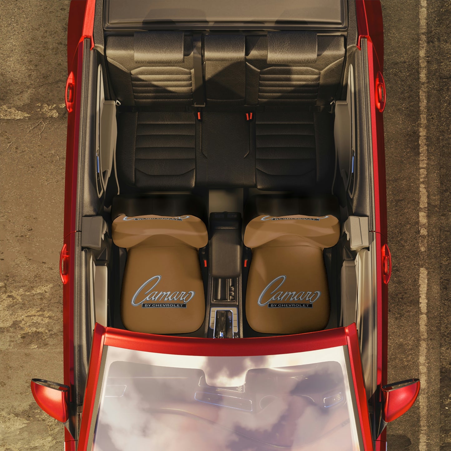 Tan Beige Camaro Classic Muscle Car Guy Gift,lover,hot rod SEAT Covers