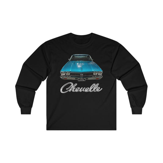 1968 Chevelle Tripolli Turquoise SS 396 Long Sleeve T-shirt Car Guy Gift,lover,Camaro,GTO,firebird,corvette,classic,hot rod,Chevrolet,chevy