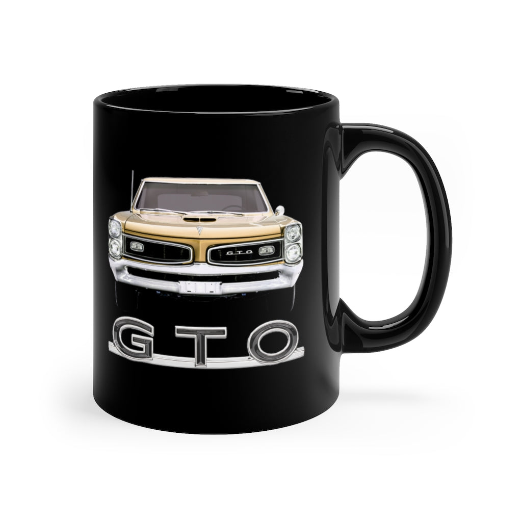 Gold 1966 Pontiac GTO Mug Classic Muscle Car Guy Gift,lover,Camaro,GTO,firebird