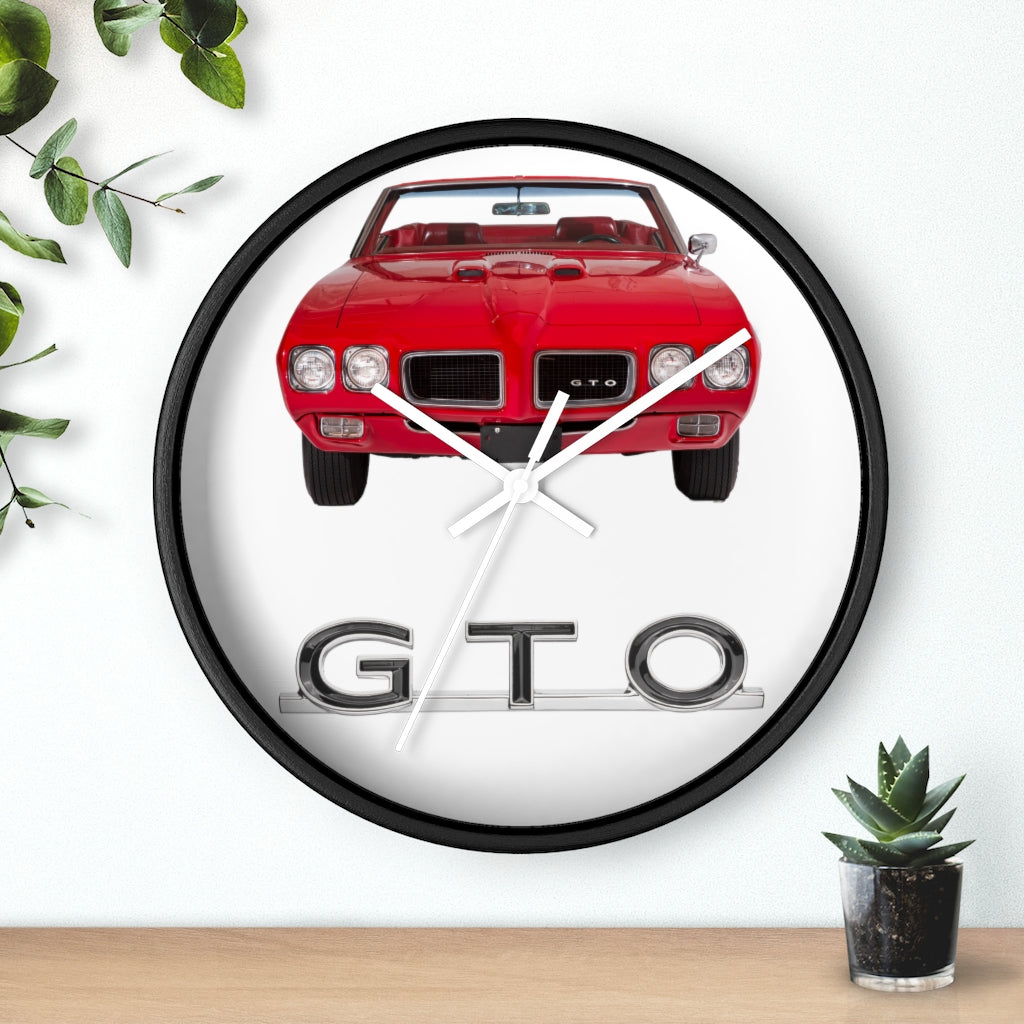 Red GTO 1970 Wall clock Gift Decor Classic Muscle