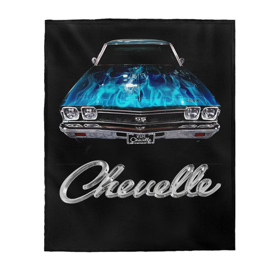 1968 Chevelle With Flames Blanket Car Guy Gift,firebird,classic,chevrolet,chevy