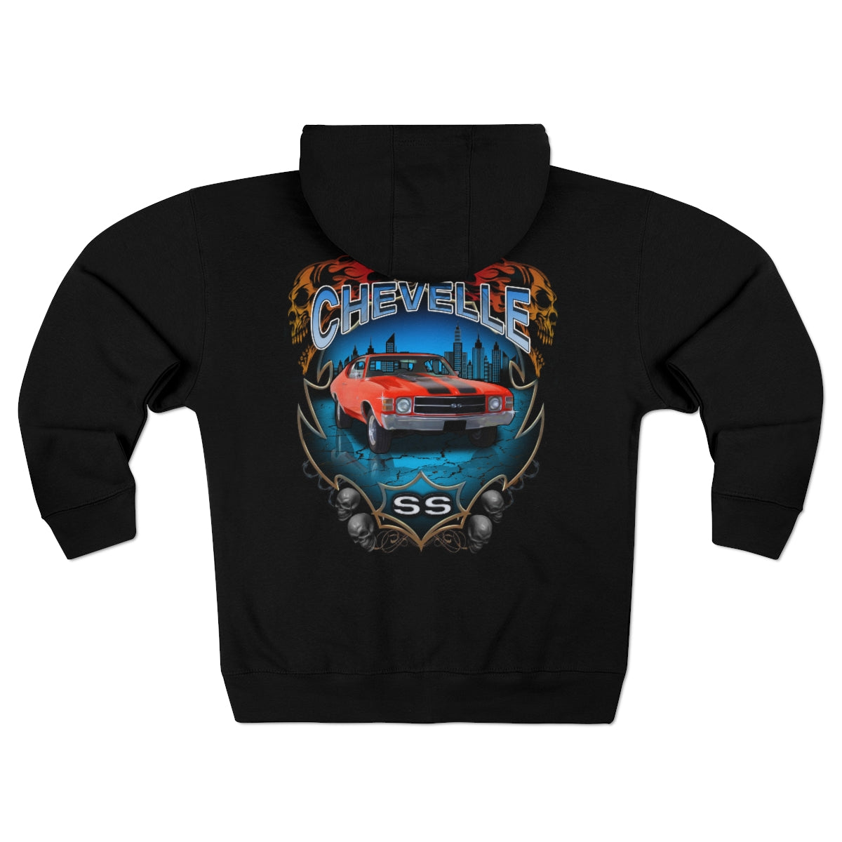 1971 Chevelle Car Guy Gift Unisex Premium Full Zip Hoodie