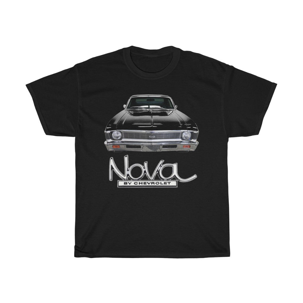 Black 1968 Chevy II Nova Classic Muscle Car Guy Gift,lover,Camaro,GTO,charger,hot rod,Chevrolet T Shirt Tshirt