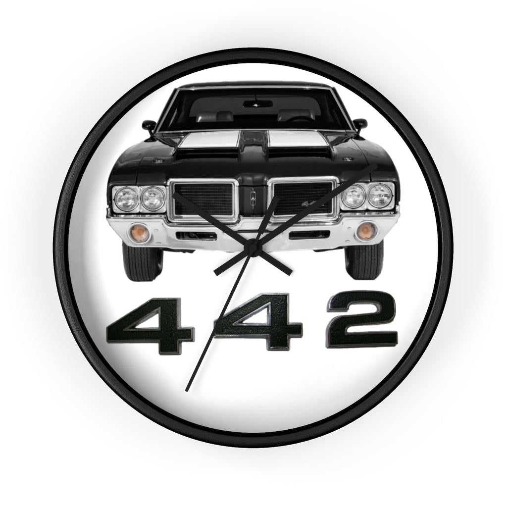 Black 1971 Oldsmobile 442 Wall clock Gift Decor Classic Muscle