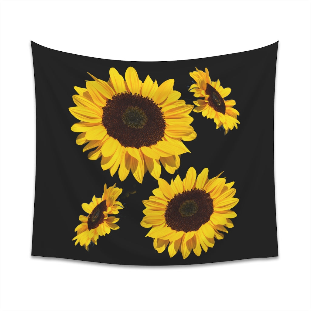 Printed Wall Tapestry Sunflowers