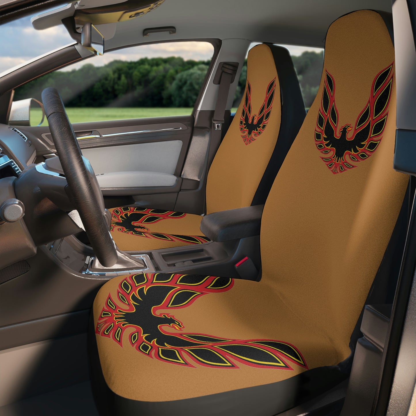 Beige TanFirebird Trans Am Classic Muscle Car Guy Gift,lover,Camaro,hot rod SEAT Covers