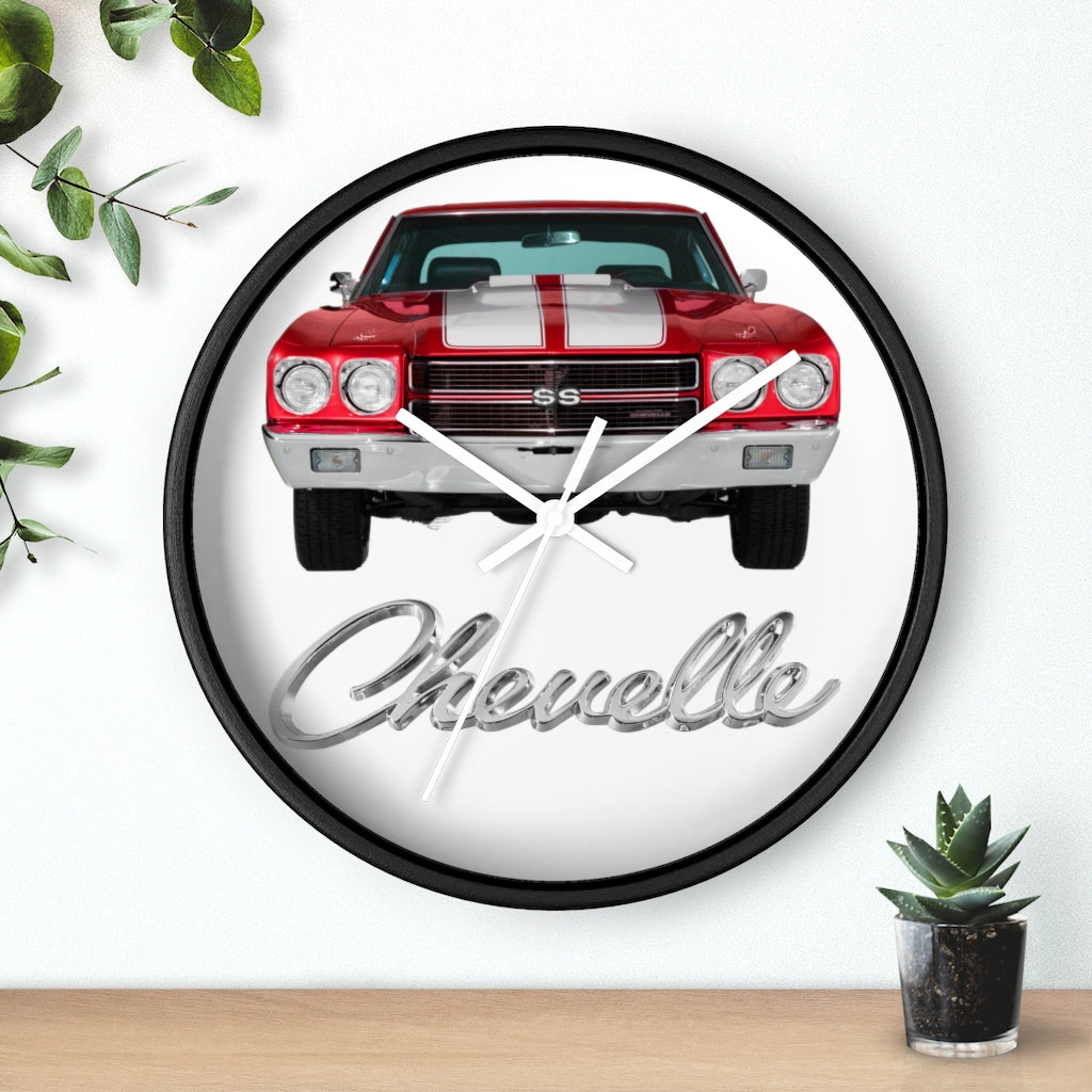 Red White 1970 Chevelle Wall clock Gift Decor Classic Muscle