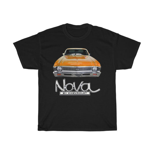 Orange 1968 Chevy II Nova Classic Muscle Car Guy Gift,lover,Camaro,GTO,charger,hot rod,Chevrolet T Shirt Tshirt