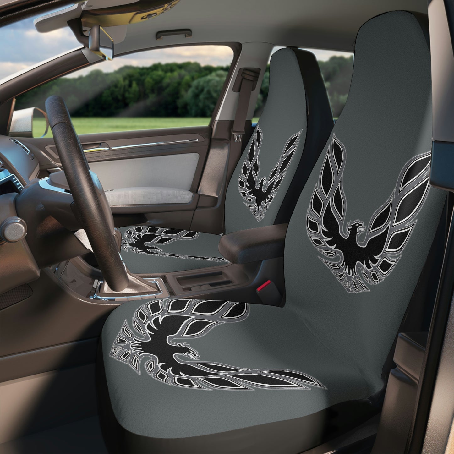 Dark Grey Firebird Trans Am Classic Muscle Car Guy Gift,lover,Camaro,hot rod SEAT Covers