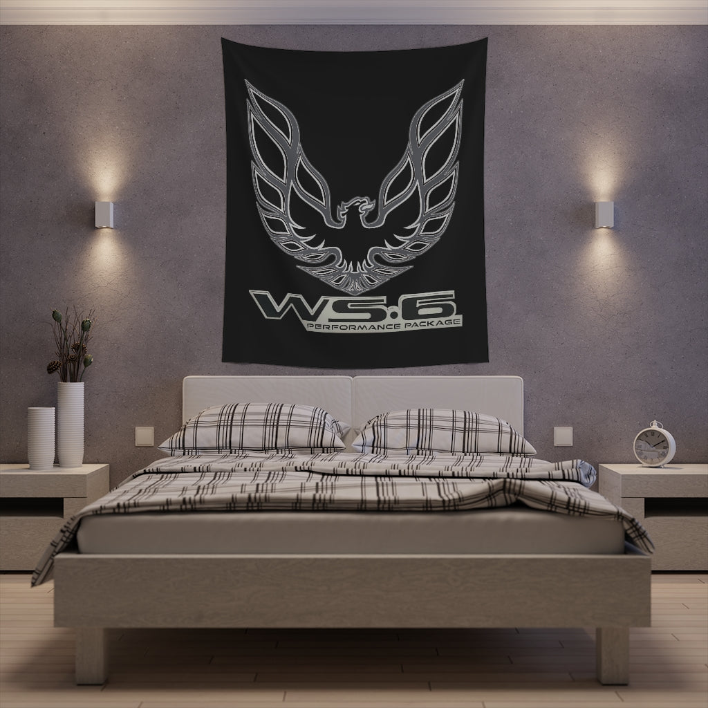 Printed Wall Tapestry WS6 Firebird Trans Am Car Guy Gift,nova,corvette,charger,classic,hot Rod black