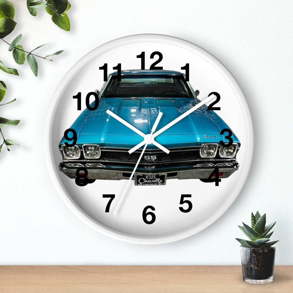 1968 Chevelle Wall clock Classic Muscle Car Guy Gift,lover,Camaro,GTO,firebird,nova,corvette,hot rod,Chevrolet,chevy