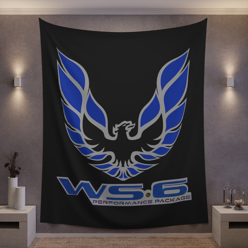 Printed Wall Tapestry WS6 Firebird Trans Am Car Guy Gift,nova,corvette,charger,classic,hot Rod blue