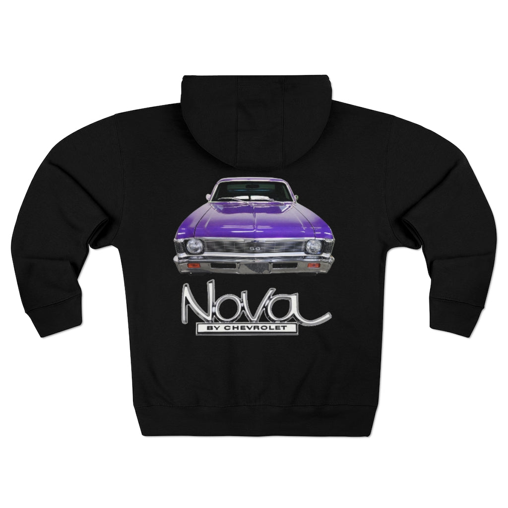 Purple 1968 Chevy II Nova Classic Muscle Car Guy Gift,lover,Camaro,GTO,firebird,mustang,nova,corvette,charger,hot rod,Chevrolet Hoodie