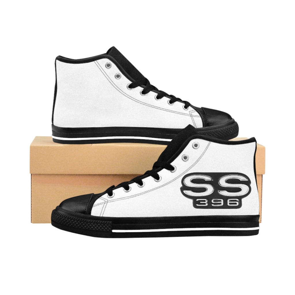 SS 396 Chevelle,Camaro,Nova,Impala Men's High-top Sneakers Classic Muscle Car Guy Gift,lover,Camaro,GTO,firebird,hot rod,Chevrolet,chevy