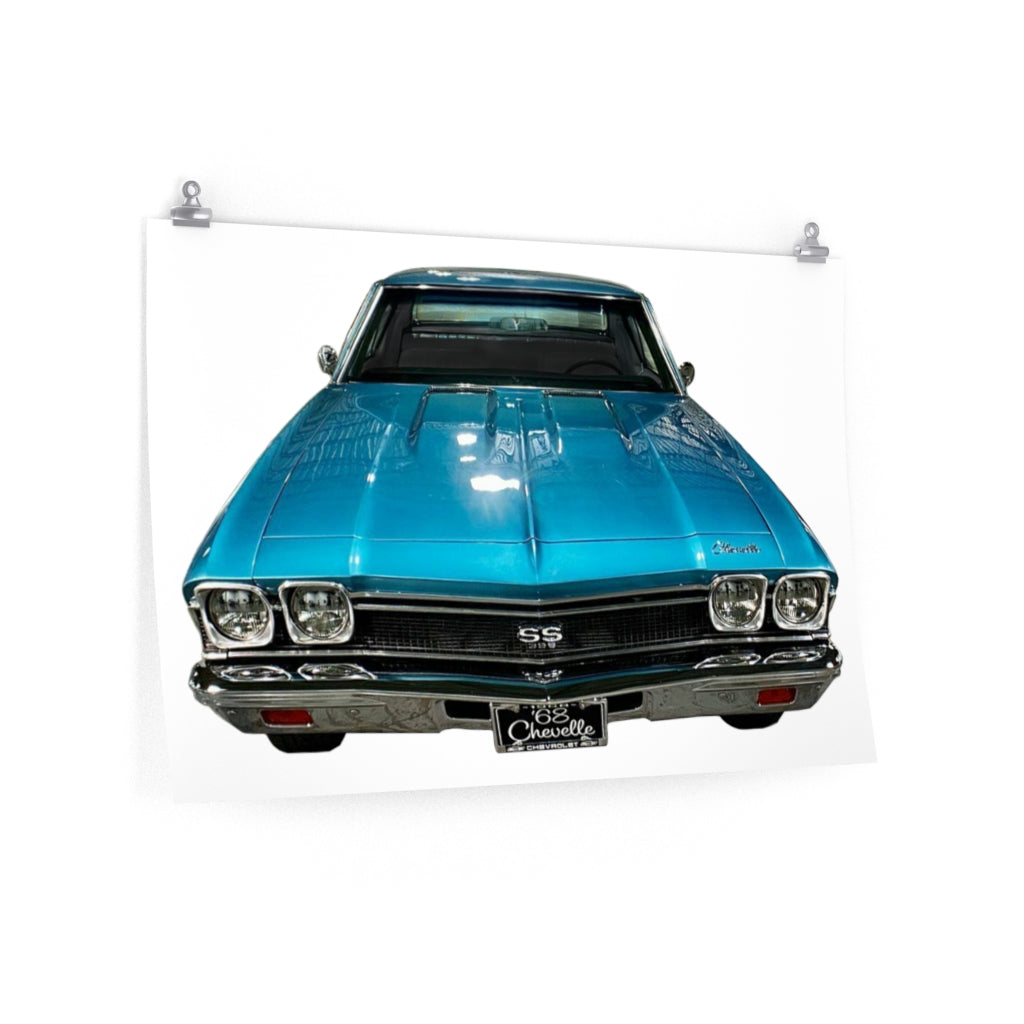 1968 Chevelle horizontal posters Classic Muscle Car Guy Gift,lover,Camaro,GTO,firebird,nova,corvette,hot rod,Chevrolet,chevy