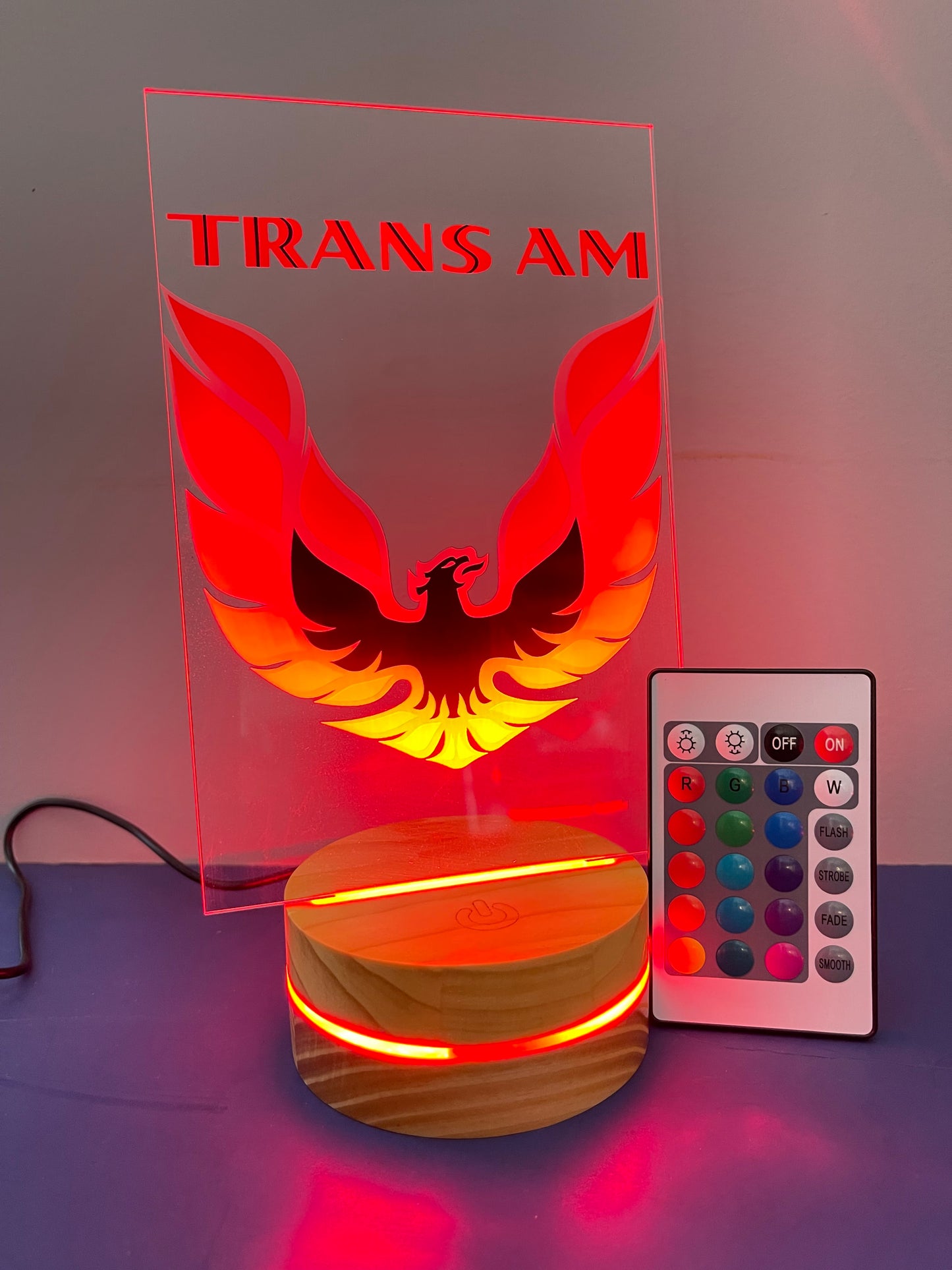 Red Trans Am Lamp Night Light Car Gift,Camaro firebird