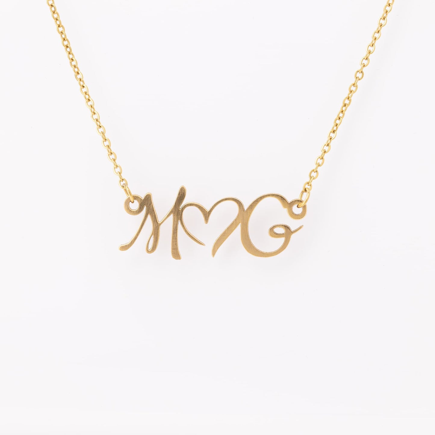 Personalized Double Initial Necklace,Gold,Rose Gold,Silver, Enter Your Name