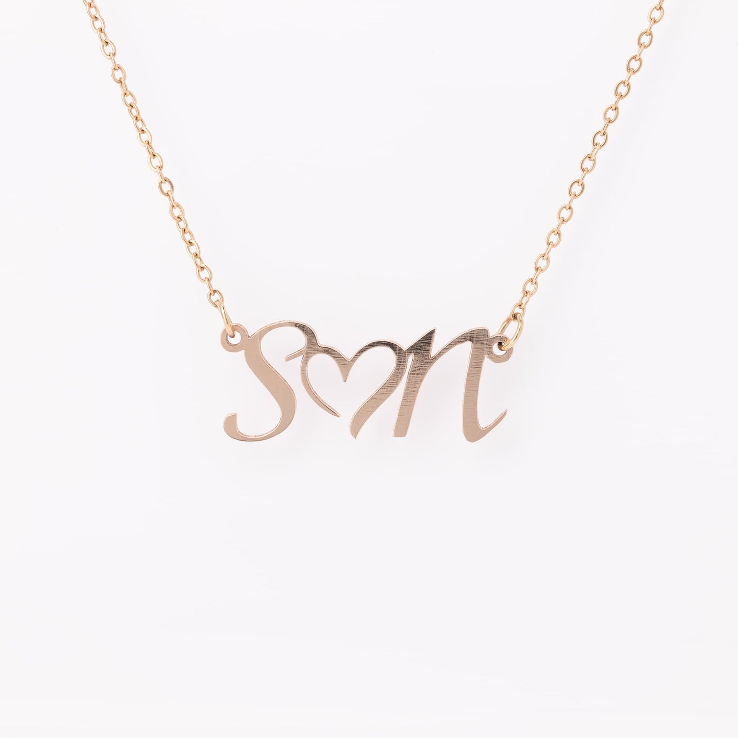 Personalized Double Initial Necklace,Gold,Rose Gold,Silver, Enter Your Name