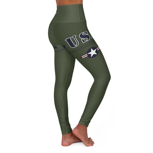 USA Military Style Patriotic High Waisted Yoga Leggings