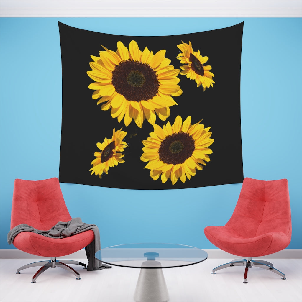 Printed Wall Tapestry Sunflowers