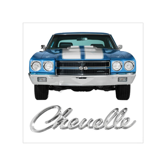 1970 Chevelle SS Transparent Outdoor Stickers, Square, 1pcs Classic Muscle Car Guy Gift,hot rod