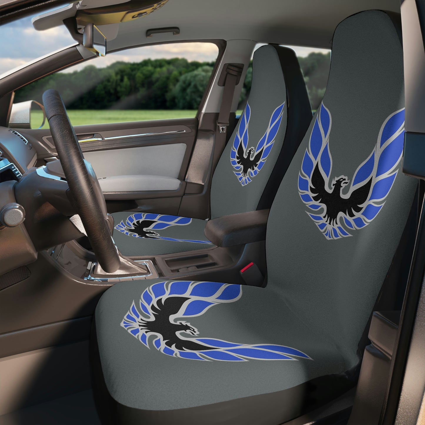 Dark Grey Blue Firebird Trans Am Classic Muscle Car Guy Gift,lover,Camaro,hot rod SEAT Covers