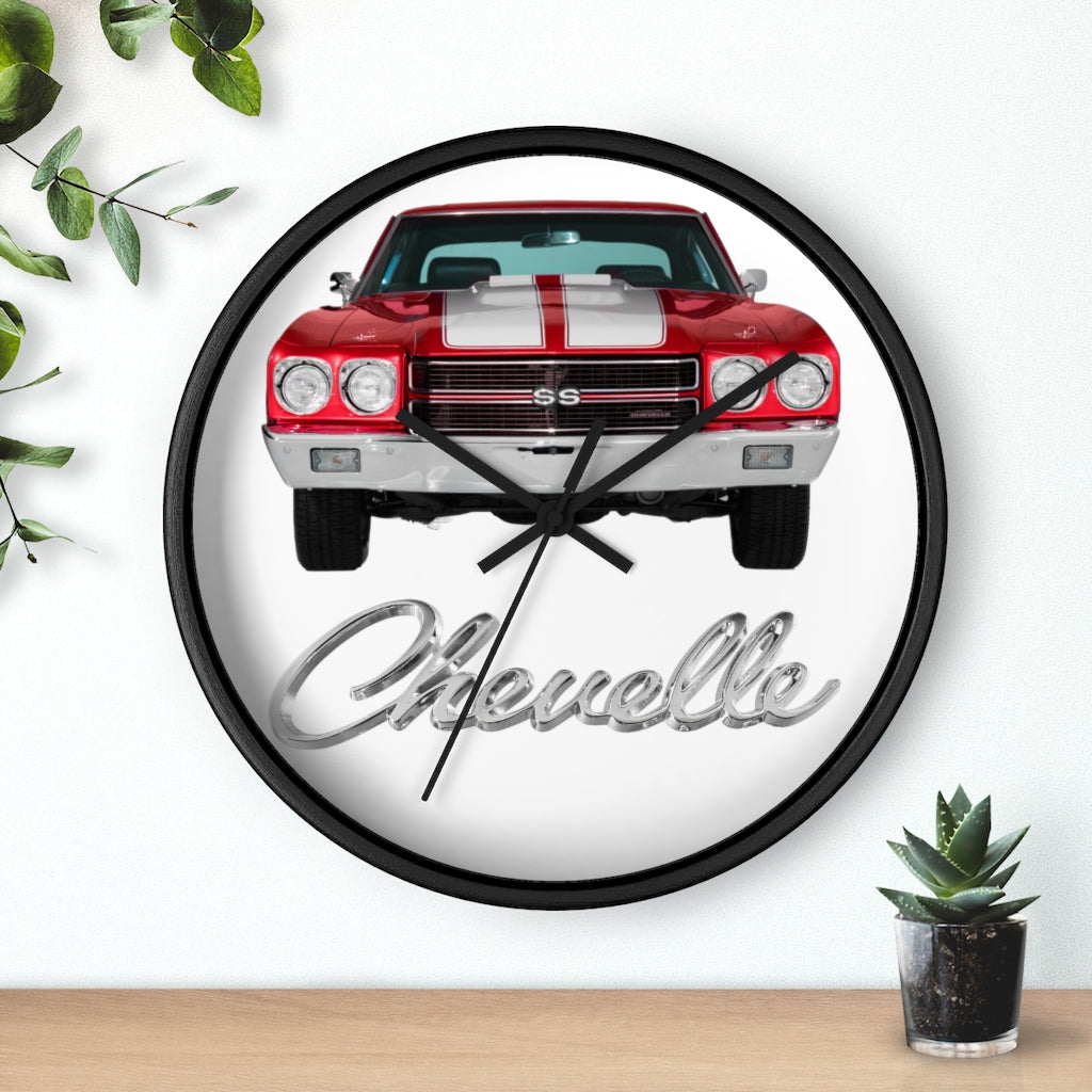 Red White 1970 Chevelle Wall clock Gift Decor Classic Muscle